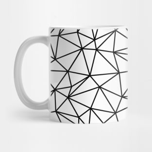 Black Line Triangle Geometric Mug